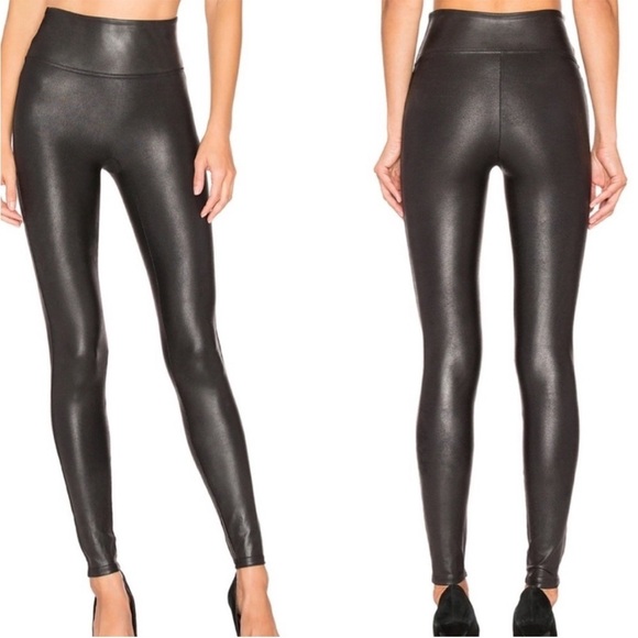 SPANX Pants - Spanx Black Faux Leather Leggings
